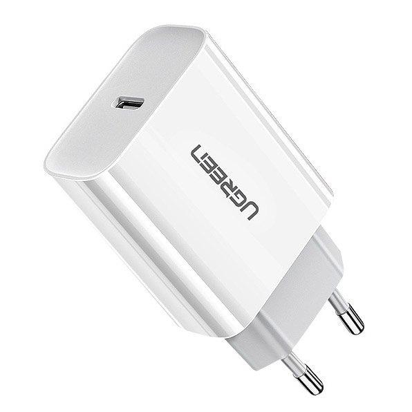 Ugreen 20W USB-C Power Adapter, PD 3.0 & QC 4.0+ Compatibility, Model 60450, White