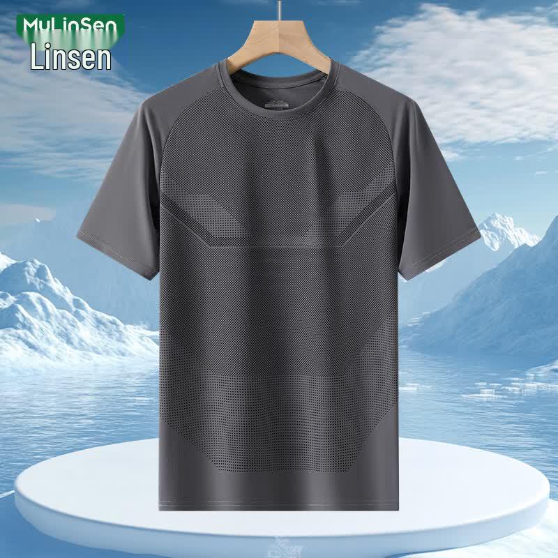 MULINSEN Men s Ice Silk Loose Fit Printed T-Shirt 5XL