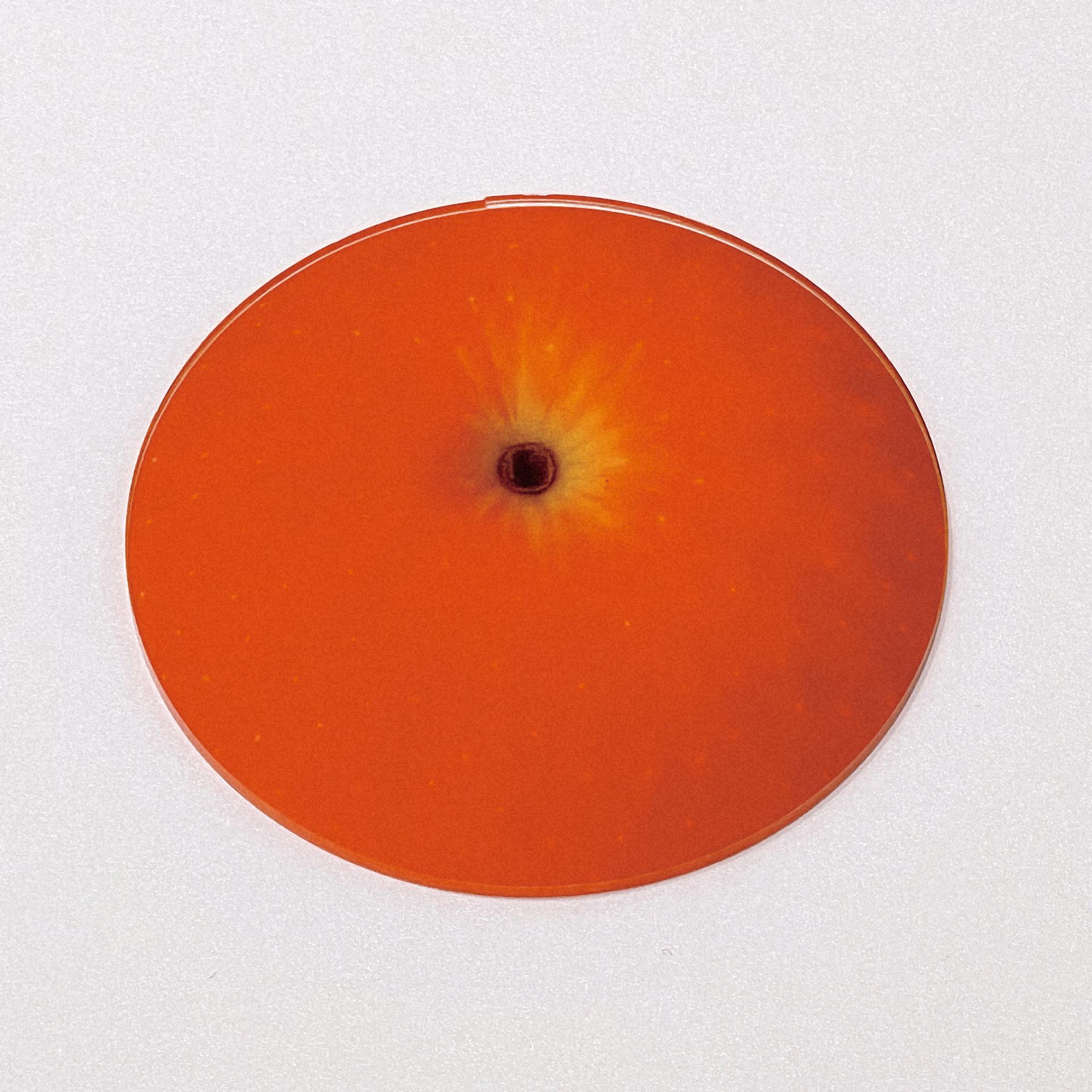 Cute Orange Acrylic Coaster Simulation Fruit Heat Insulation and Anti-scalding Coaster Desktop Decoration Heat Insulation Mat