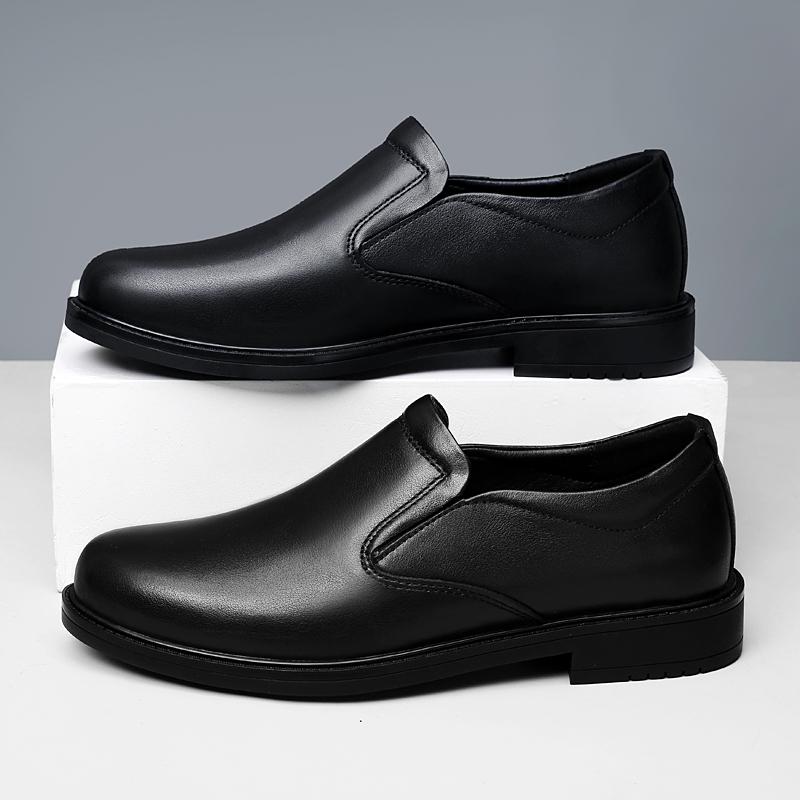 Fashion Genuine Leather Men's Slip On Footwear Male Formal Business Shoes Wedding Party Men Loafers Breath Driving Shoes Lazy Moccasins