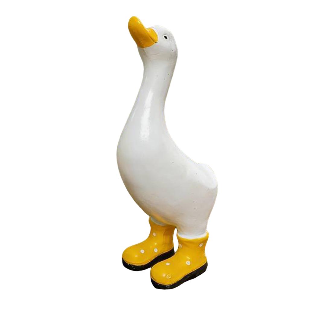 Resin Duck Ornaments Multi-Purpose Festival Animal Decor Ornament Lifelike Resin Decorative Figurine for Pool Yard Outdoor Decor