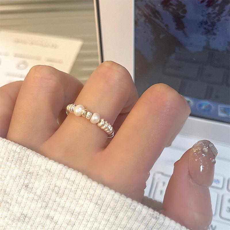 Cold wind zircon love open ring fashion personality versatile index finger ring daily commute high sense jewelry women