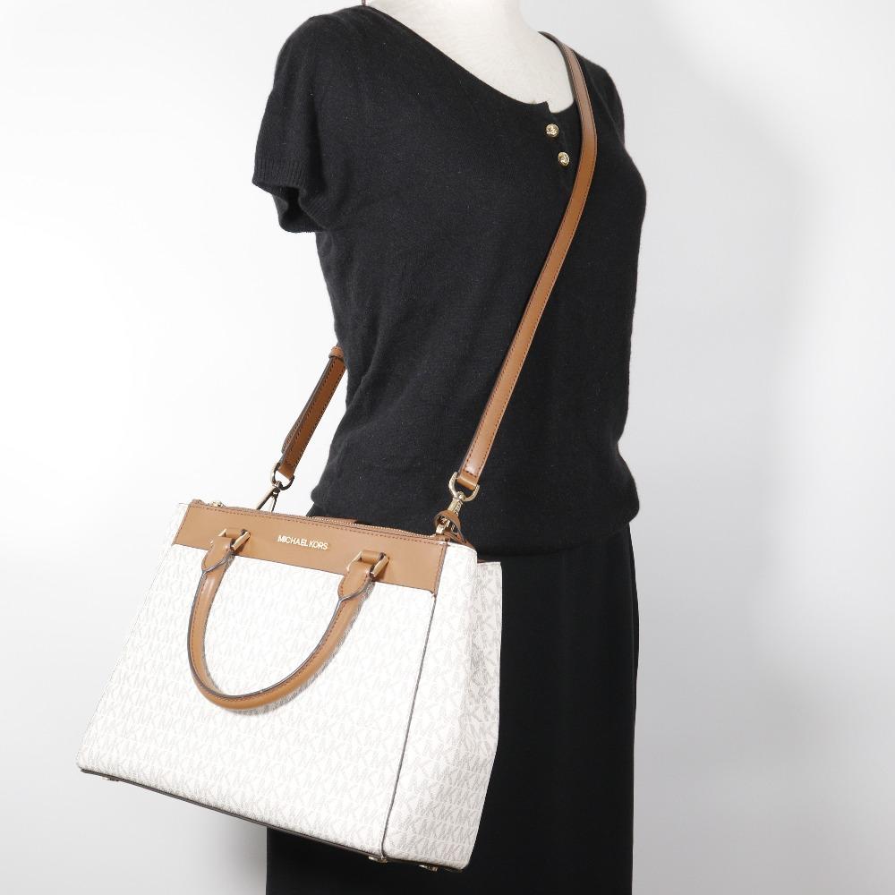 Michael Kors 2WAYShoulder Handbag 35T9GAKS3B off white PVC Women Used