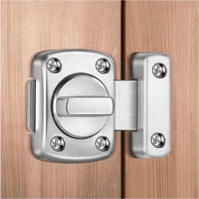 Night Latch Two-Way Swivel Security Door Lock Bolt, Bolt Lock Solid Swivel Door Lock Toilet