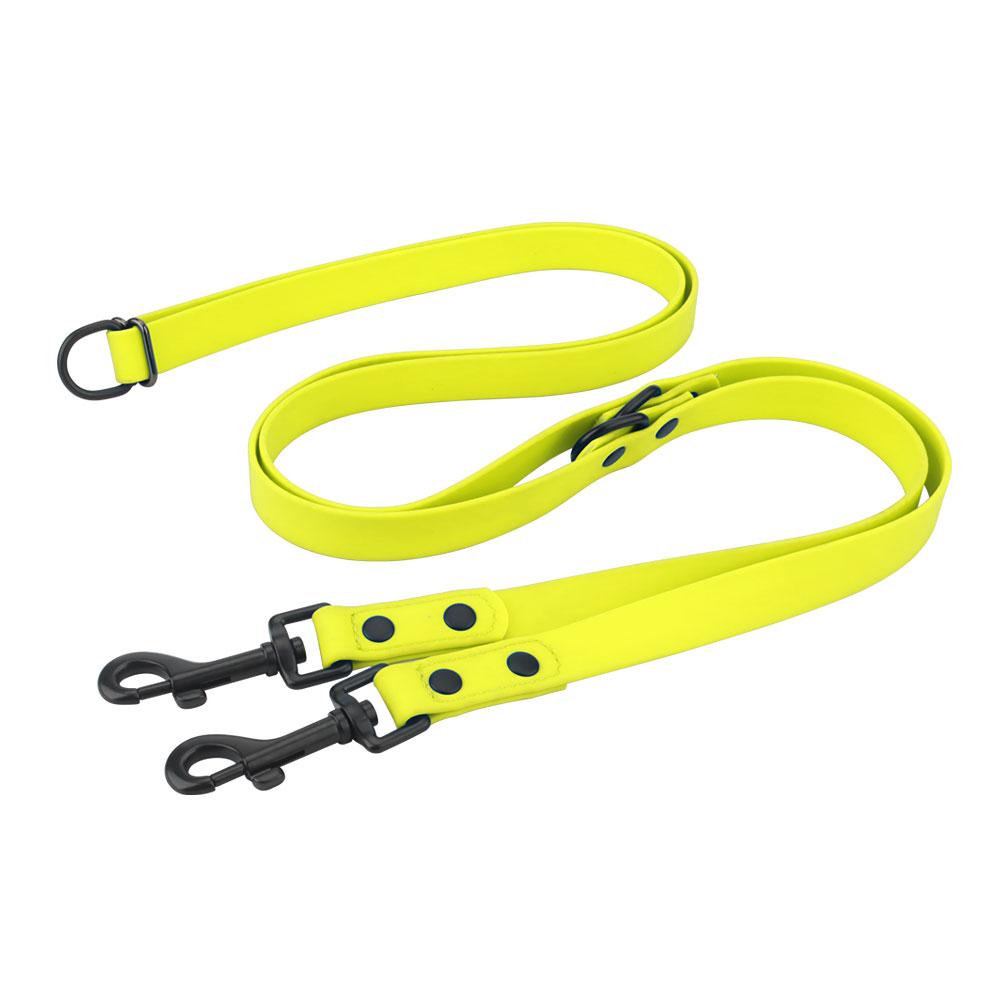 PVC Waterproof Dog Leash Double-headed Pet Leashes Outdoor Walk Training Soft 2 Heads Traction Rope Cross-body