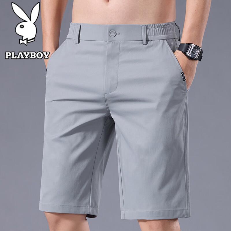 PLAYBOY Men s Summer Ice-Feel Casual Shorts 32