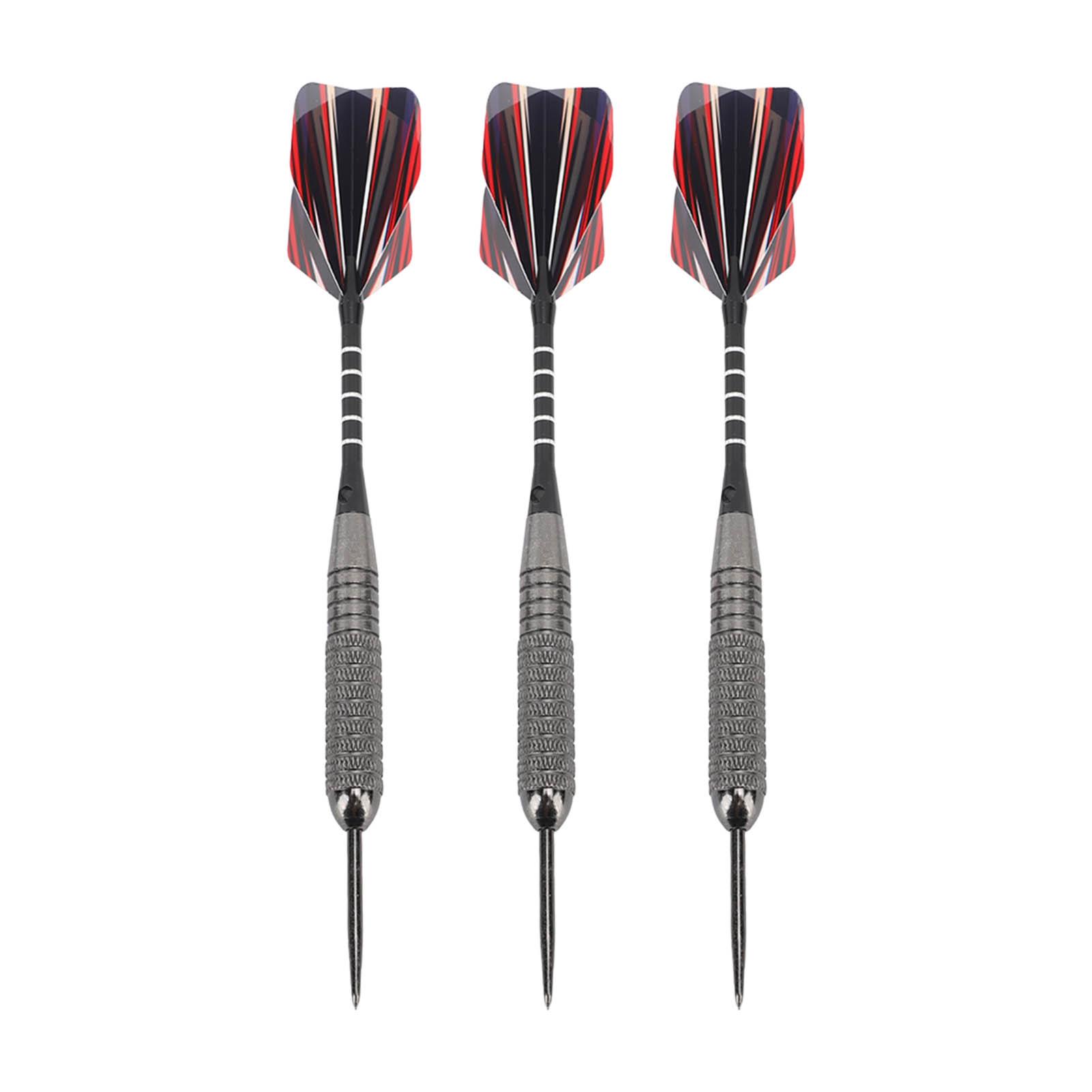 

3PCS Metal Tip Darts Set for Dartboard Iron Aluminum Professional Darts with Shafts Barrels Storage Box for Teenager Beginner