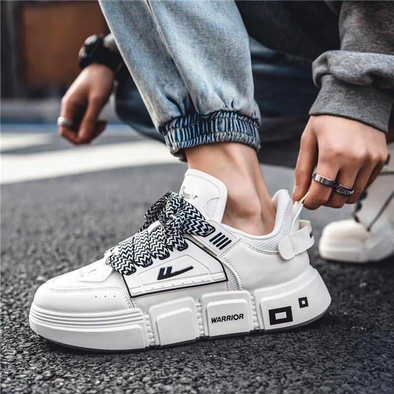 Warrior Retro Fashion Casual Lightweight Slip-Resistant Durable Low-Top Lifestyle Shoes Men Sneaker White WXY(S)-2117C01