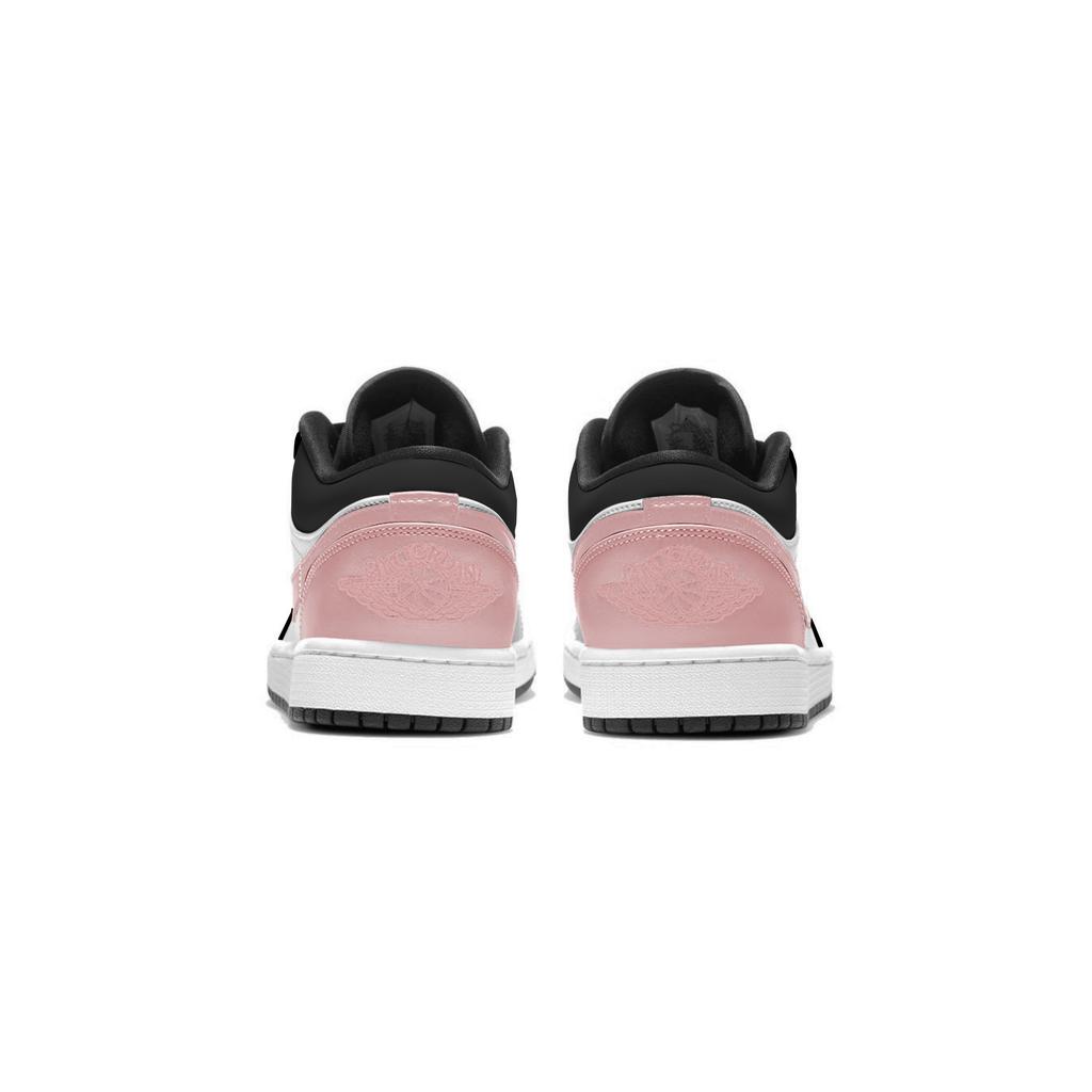 Jordan Air Jordan 1 Slip Resistant Abrasion Resistant Low Top Vintage Basketball Shoes Unisex Pink 553558-081(team448-)