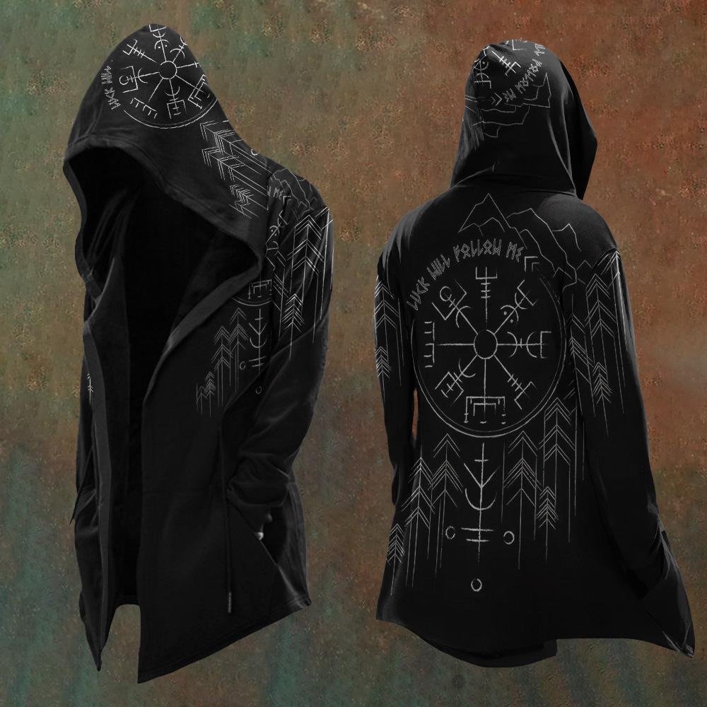 Abstract Universe Retro 3D Print Men's Hooded Sweatshirt Cardigan – Spring/Autumn