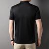 Ice Silk Thin Men's T-shirt Summer New Middle-aged Non-mulberry Silk Casual Versatile Seamless Polo Shirt