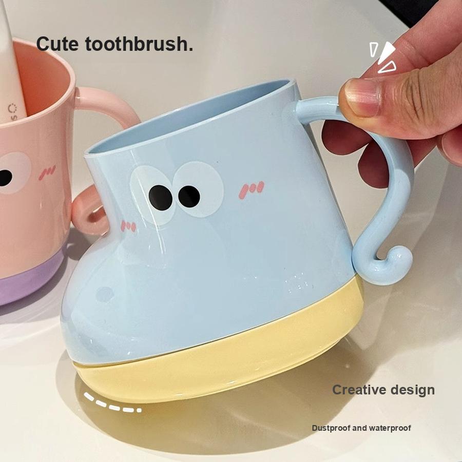 Mini Baby Cup with Toothbrush Holder, Children's Rinse Cup, Couple's Gift, Student, Cartoon Toothbrush Cup