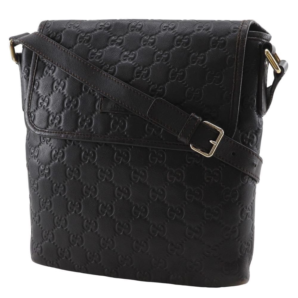 GUCCI GG Shoulder Bag 223666 Brown Sima leather unisex Used