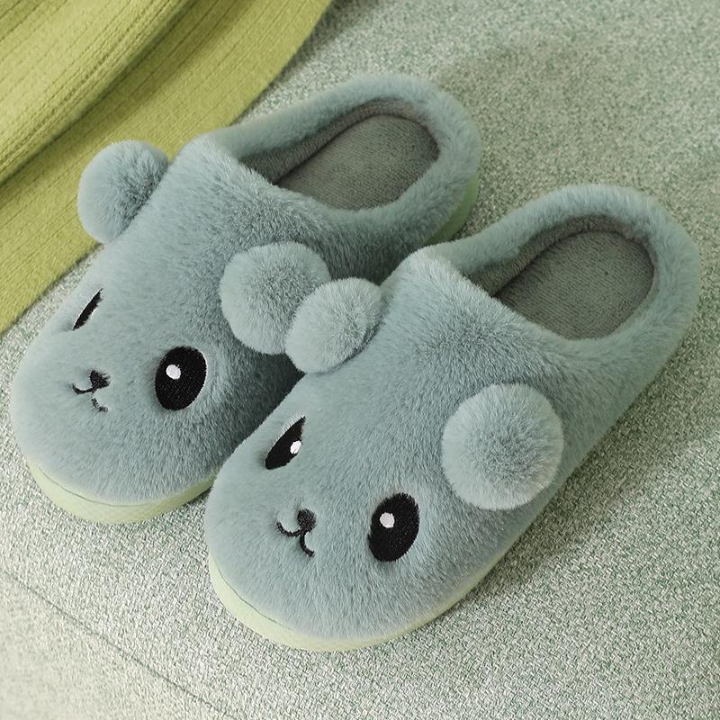 Women's Winter Cotton Slippers: Warm, Non-Slip Thick Soles, Cute for Home or Confinement, Suitable for Men and Women In Autumn and Winter.