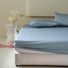 A-Class Sateen Cotton Fitted Sheet Set - Stylish Solid Color, Non-Slip Mattress Protector Cover (3 Pieces)