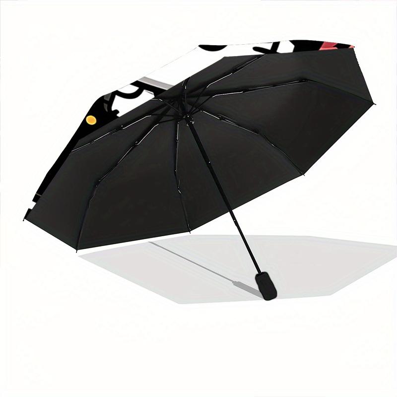 1pc Wednesday Hello Kitty Automatic Opening and Closing Umbrella - Lightweight 3-Fold Design, Suitable for Fans, Travel, Daily Use - Official Product,