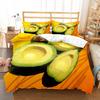 Avocado Duvet Cover Set Fresh Fruit Pattern Comforter Cover Double Single Size For Kids Teen Adults Bedding Set With Pillowcase