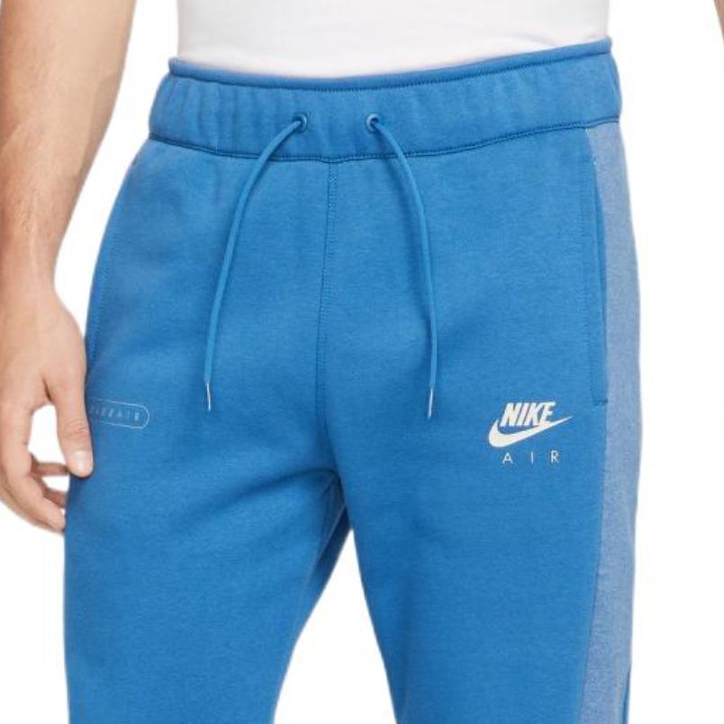 Nike Logo Print Pattern Drawstring Elastic Waist Cuffed Sports Pants Men pants Blue DM5209-407