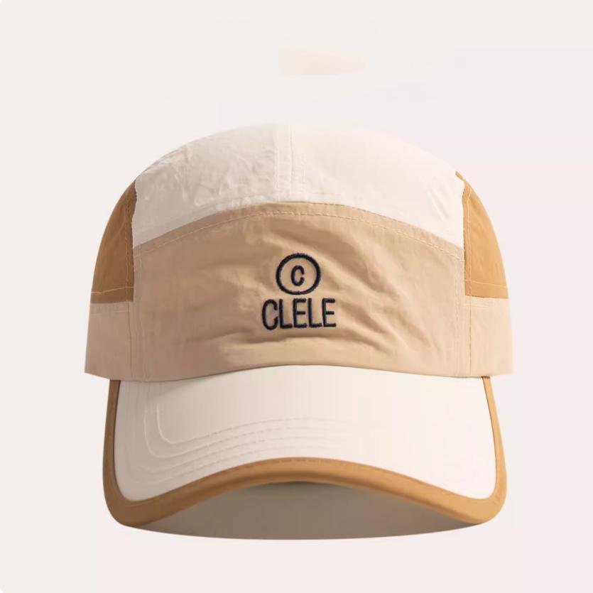 Curved Brim Quick-Dry Baseball Cap Unisex Embroidery Color Block Design Sport Hat for Running Cycling Outdoor Activities Adjustable