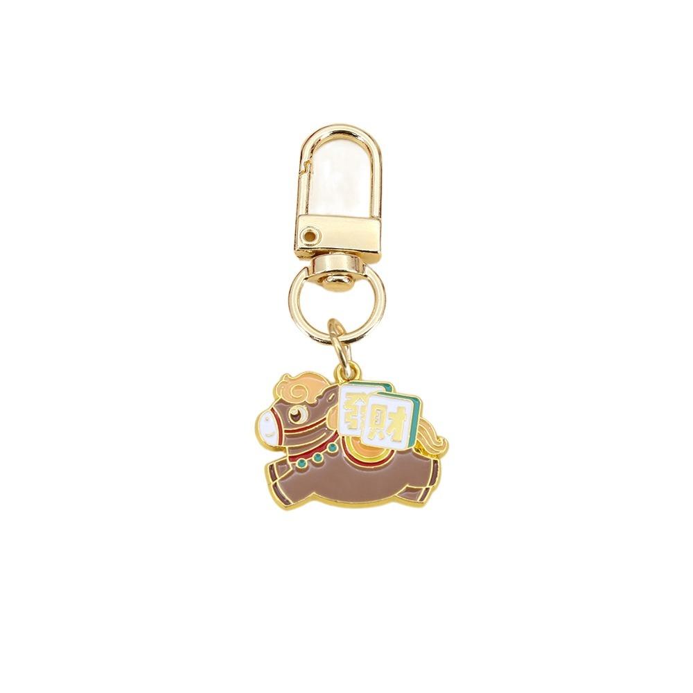 Cartoon Style Zodiac Pony Pendant Bag Hanging Charms Year Horse Lucky Mascot  Accessory