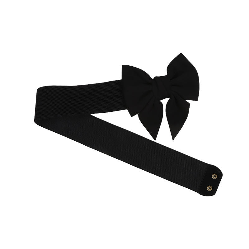 New Women Stretch Waist Belt Straps Elegant Wide Side Waistband Large Bow Elastic Belts For Girls Dress Coat Cummerbunds Corset