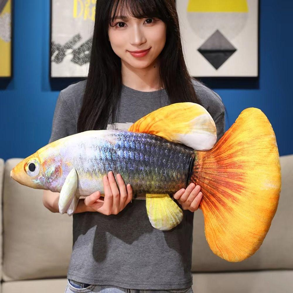 Cartoon Simulated Guppy Plush Toys Stuffed Animal Fish Anime Pillow Dolls  Home Decoration
