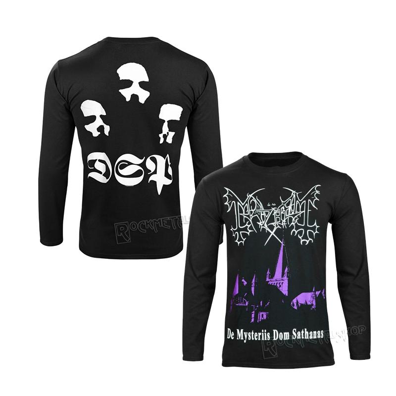 Hot Selling Black Metal MAYHEM Band Street Rock American Retro 3D Printed T-shirt Men's Long Sleeved Harajuku Top Men's Clothing