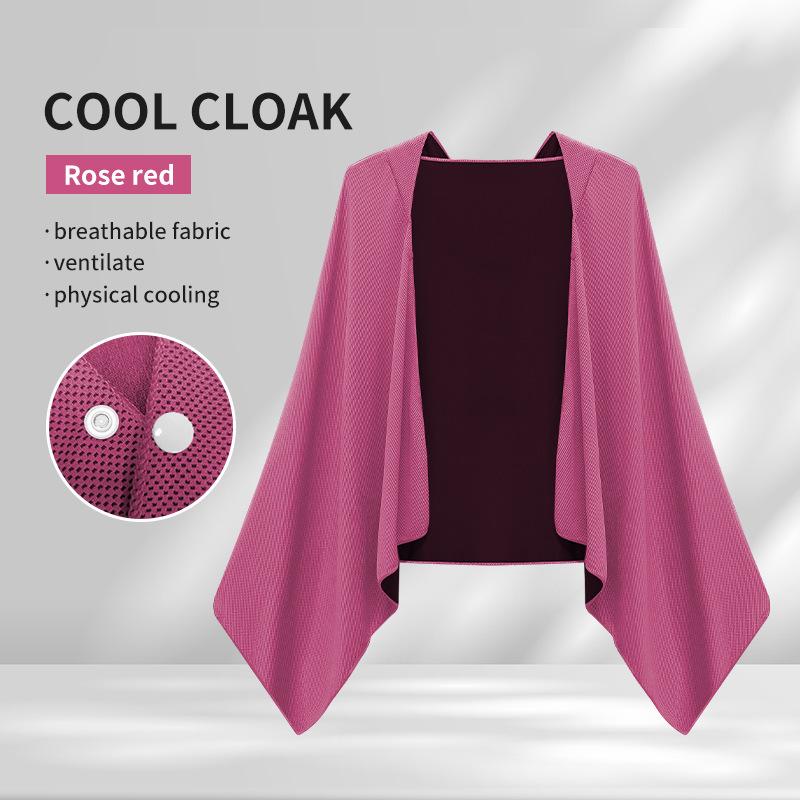 Quick-drying Hooded Cold Cloak Ice Silk Breathable Cool Sports Bath Towel