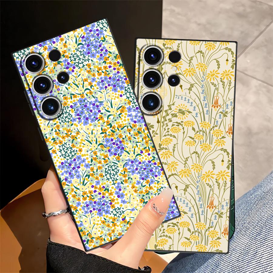 Funda Handyhülle Case für Samsung Galaxy S26 Ultra S25 Plus S20 Ultra S24 Note 20 8 9 10 S23 S10 S9 S21 FE Frische Blumen