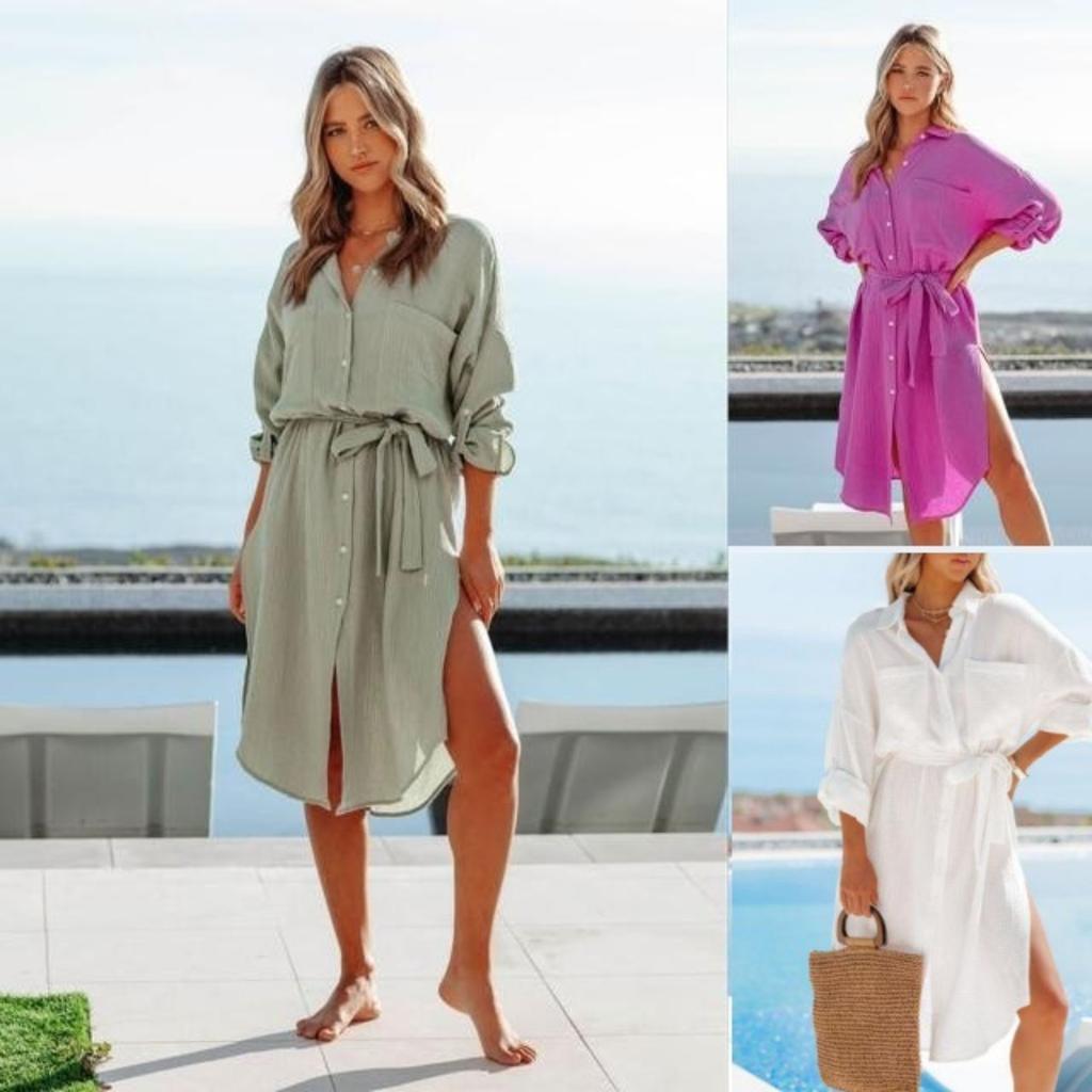 Dress Women's Long Sleeve Blouse Skirt