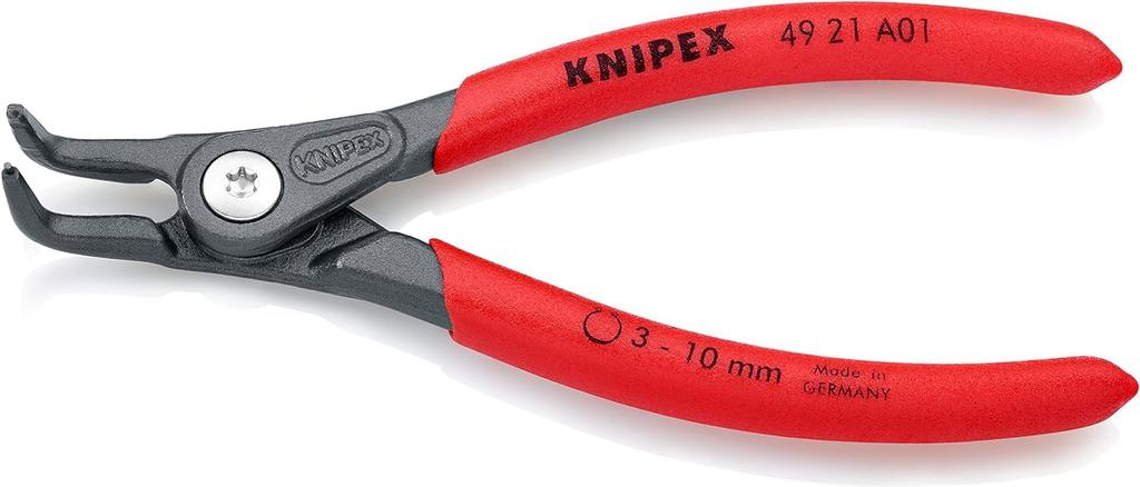 KNIPEX Precision Snap Ring Pliers for Curved Shafts, (SB) 4921-A01