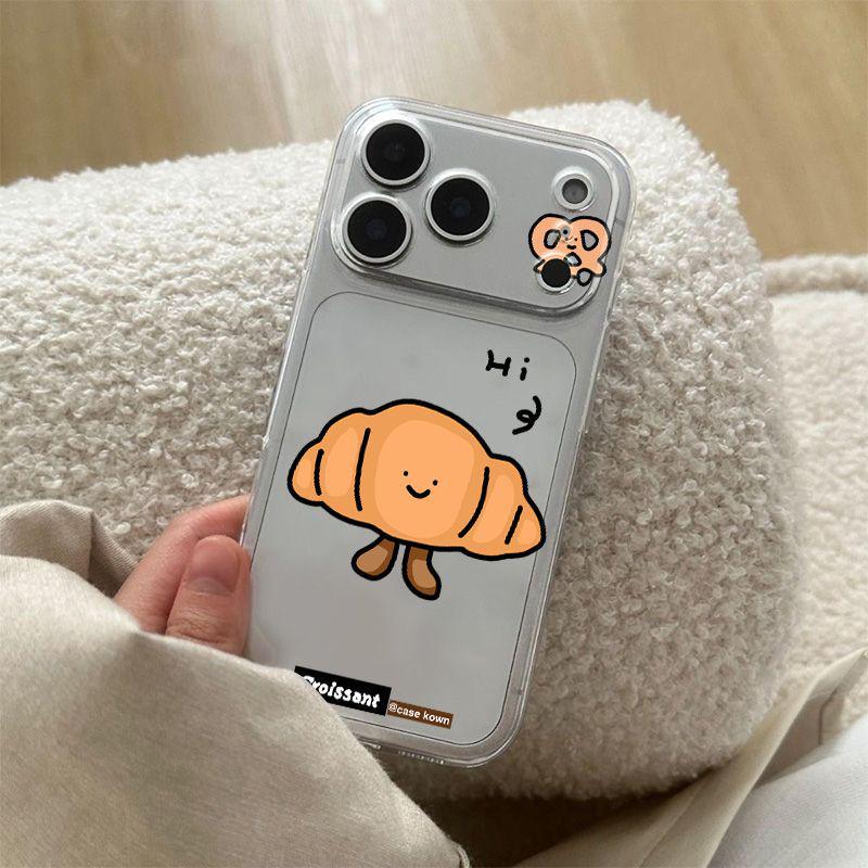 

Cartoon Cow Horn Space Shell - Transparent Drop-Proof Case Compatible with Apple 17 Pro Max & 16, Fits 14/13 Pro iPhone 14 Pro