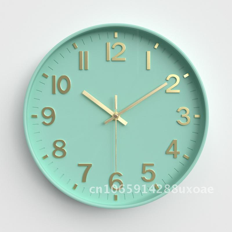 Woonkamerklok, moderne minimalistische huisklok, stille wandklok voor slaapkamer, ronde kwartsklok 30cm