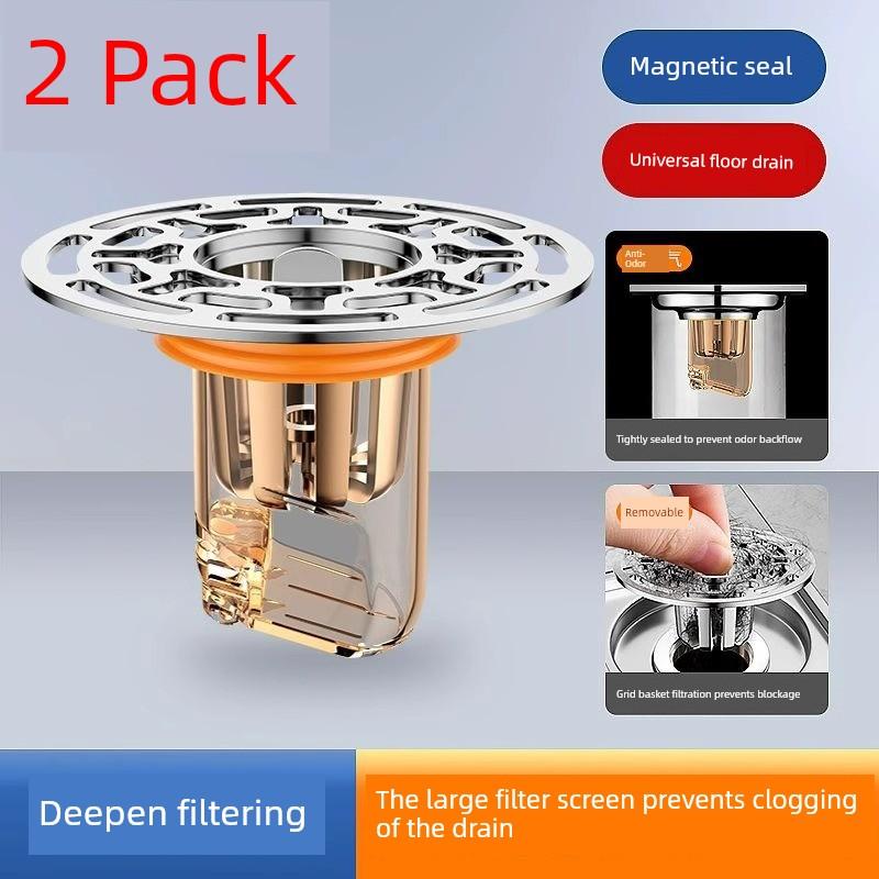 Toilet Floor Drain Deodorizing Filter Inner Core Neutral Toilet Insect-Proof Sewer Pipe Anti-Odor Handy Gadget Sealed Closed Cover