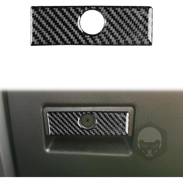 for Ford F-150 Raptor 2017-2020 Accessories Glove Box Top Strip | Real Carbon Fiber, for Ford F150 F-150 Raptor 2017 2018 2019 2020, Interior Trim