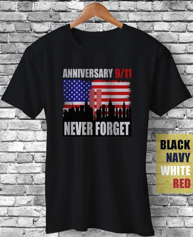

Memorial Patriotic Anniversary 9/11 Never Forget Twin Towers Sarcam T-Shirt Gift Unisex T-Shirt XXXXL