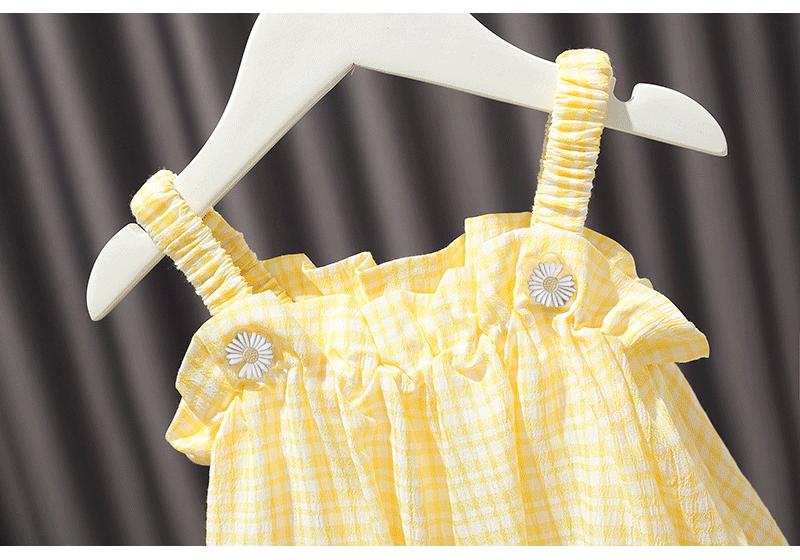 Jolie tenue d'été pour bébé fille de 1 an Ensemble élégant deux pièces débardeur Vêtements frais pour tout-petit