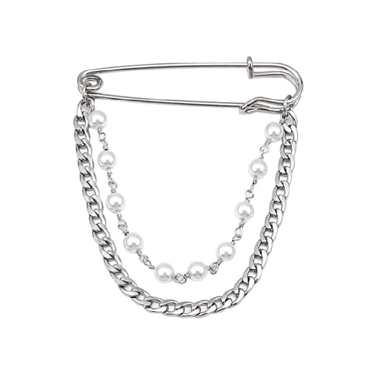 Elegant Pearls Brooch Fun Ornament for Backpacks Clothes Bags Hats Accessories Elegant Pin Crystal Rhinestones