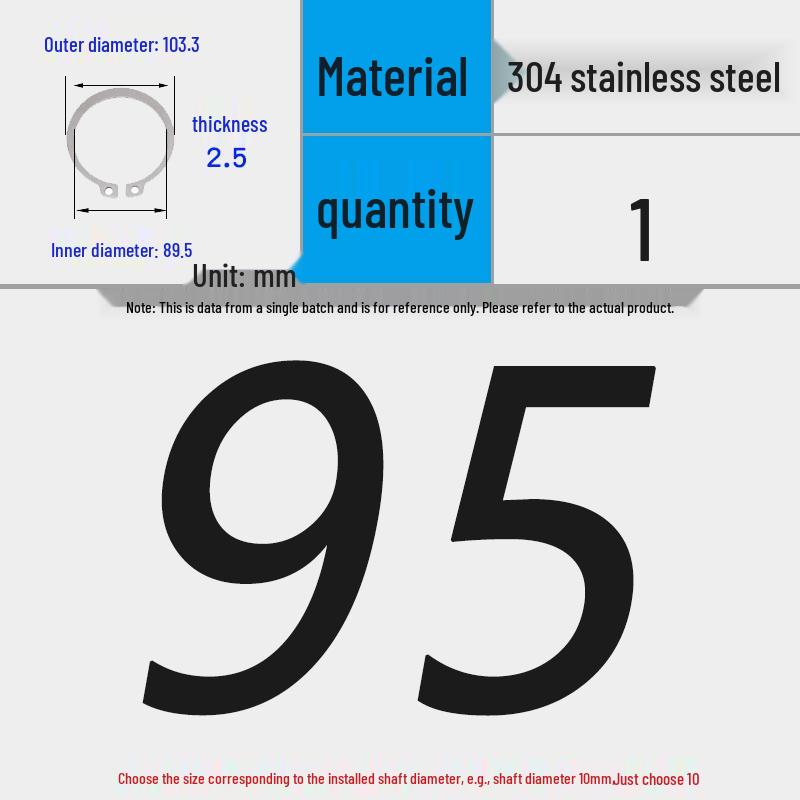 304 Stainless Steel Snap Ring for 3-200 Bearing