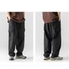 Micro Wrinkle Texture Vattenavvisande Functional Utility Byxor för män Vår Japanska Outdoor Loose Fit Plisserade Casual Byxor