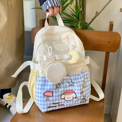 Cute Plaid Backpack, Fashionable Small, Fresh and Sweet Student Schoolbag, Foreign Style Versatile Travel Backpack