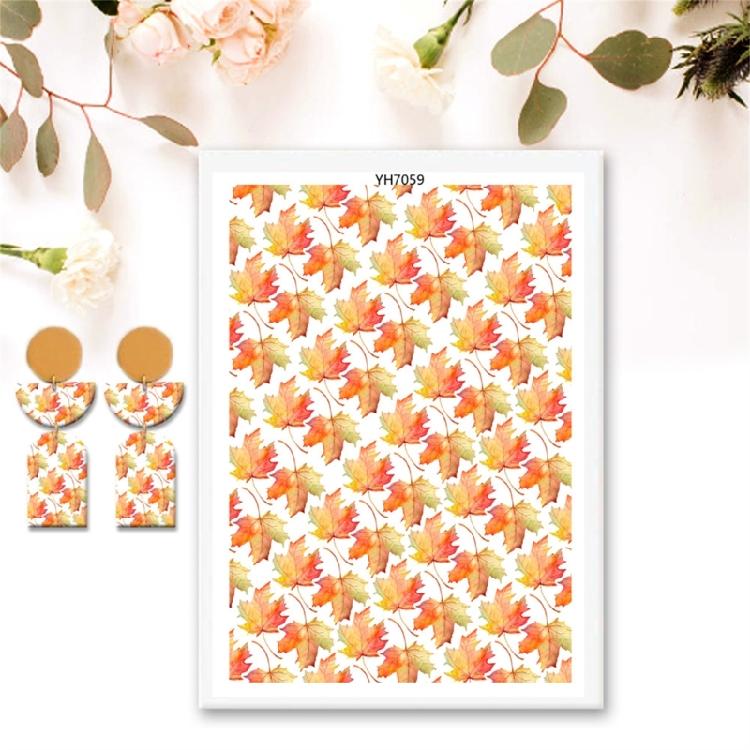 Halloween Water Soluble Stickers, Clay Transfer Paper Water Soluble Clay Transfer Sheet for Clay Earrings Jewelry Making