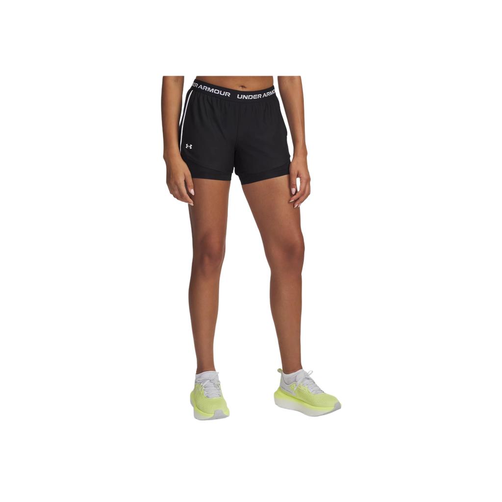 Under Armour Letter Elastic Casual Shorts Women Shorts Black 1389895-001
