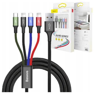 Baseus Fast 4-in-1 USB Cable USB-C / 2x Lightning / Micro 3.5A 1.2M (Black)