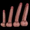 4 Sizes Realistic Silicone Dildo, Soft Skin Feel Huge Penis Toy with Strong Suction Cup, Flexible G-Spot Stimulator for Couples