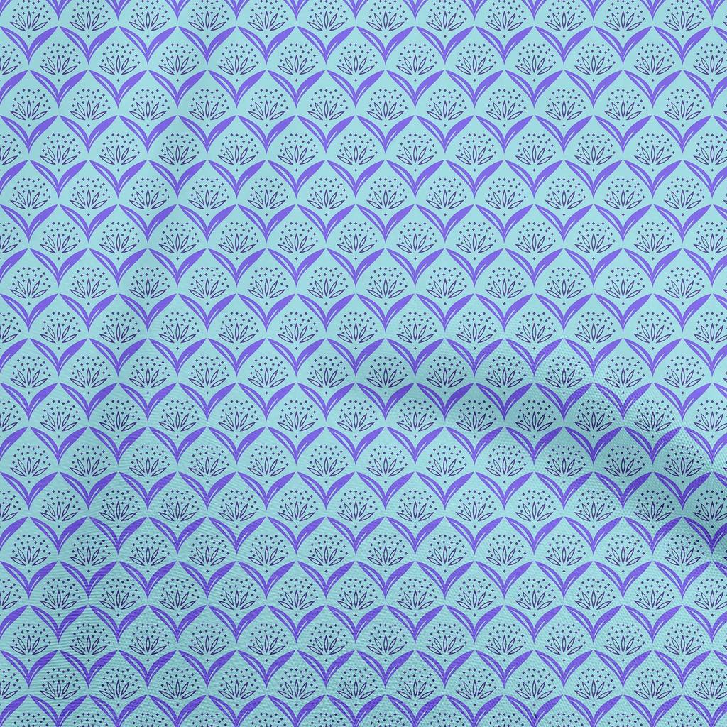 oneOone Cotton Flex Fuschia Pink Fabric Geometrical Floral Quilting Supplies Print Sewing Fabric By The Yard 40 Inch