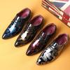 Men's Patent Leather Oxford Dress Shoes Pointed Toe Formal Business Wedding Plus Size