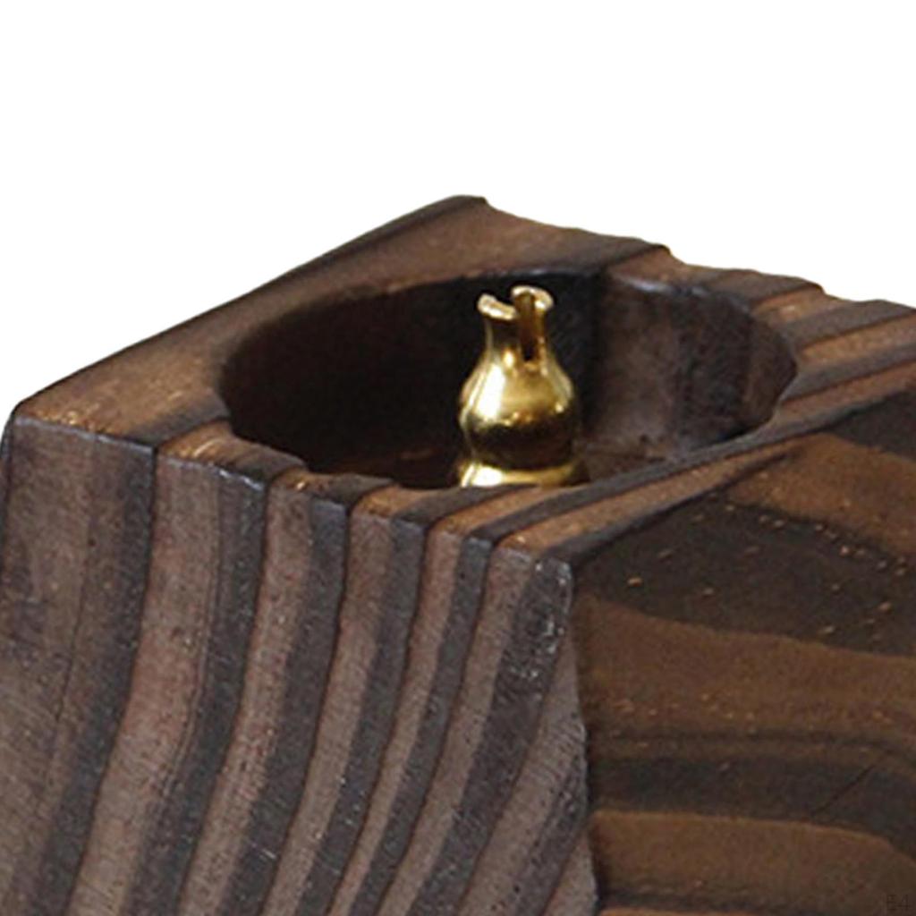 Holder Ornament Wooden Decorative Ash Catcher Gift Censer Burner Stand for Yoga Desktop Home
