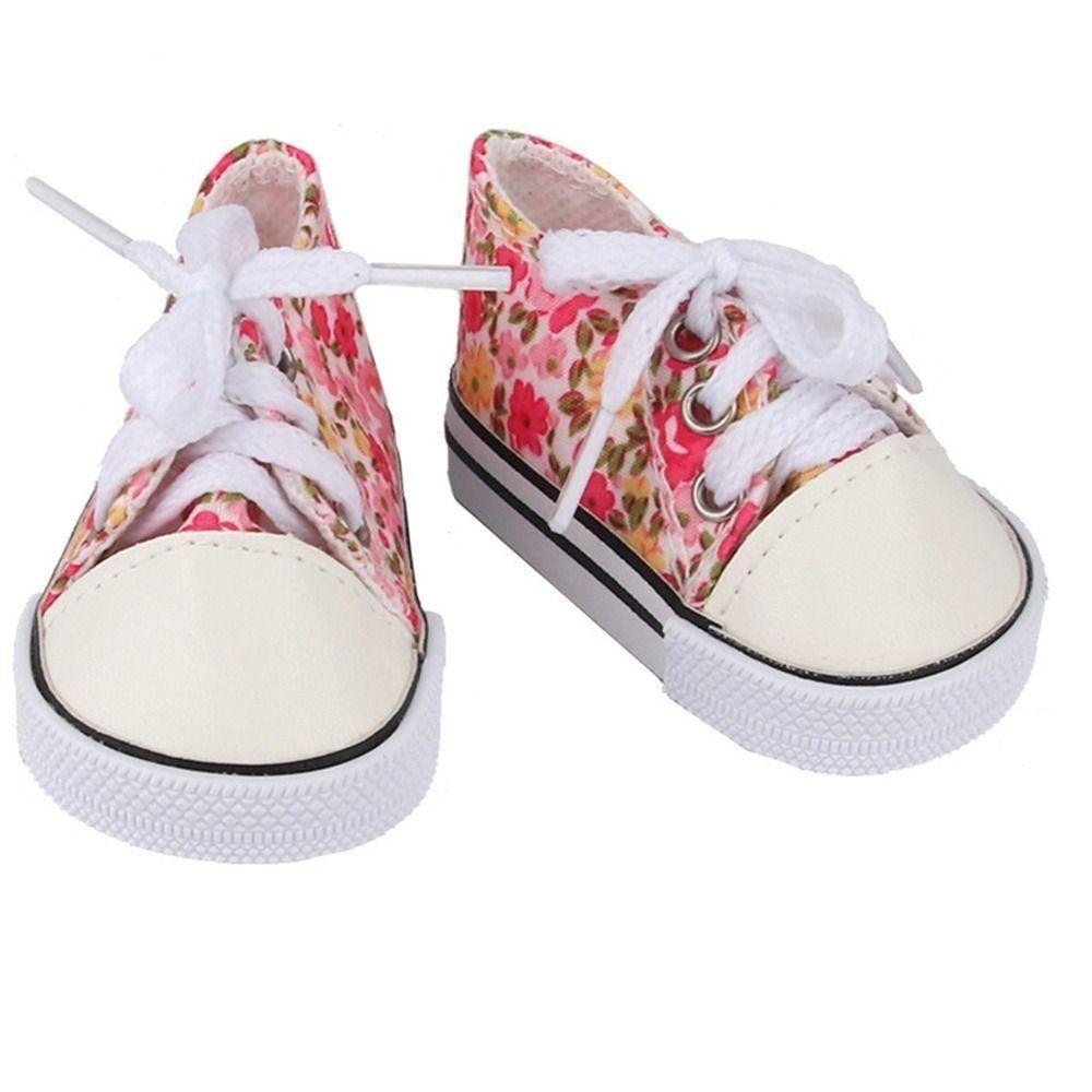 1 Pair Mini BJD Doll Shoes 7.5cm Doll Sneakers Sneakers Shoes Doll Canvas Shoes  DIY