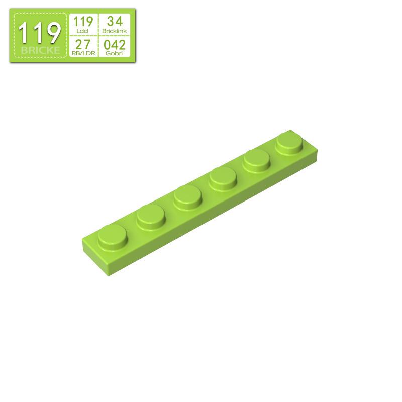 BRICKE 1x6 Thin Plate for Lego 3666 Compatibility – Loose MOC Building Blocks